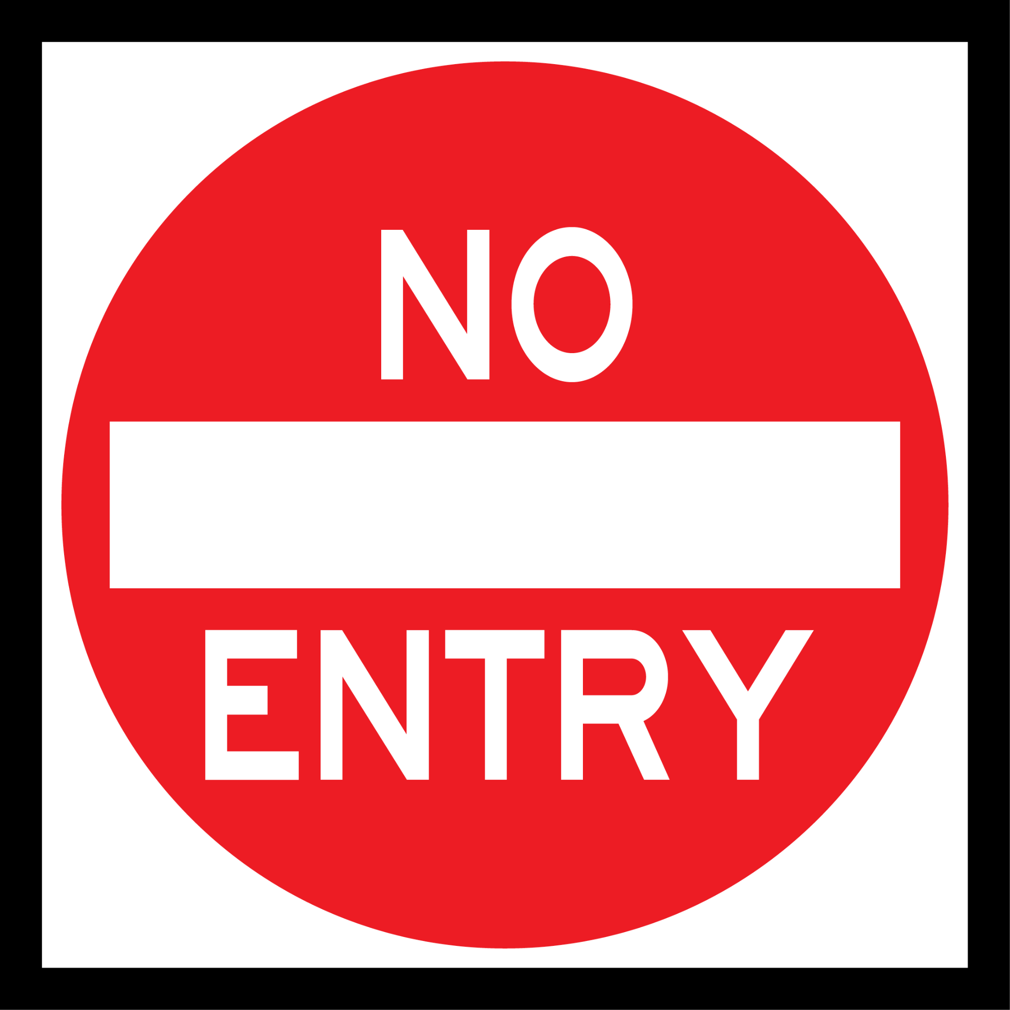 No Entry sign